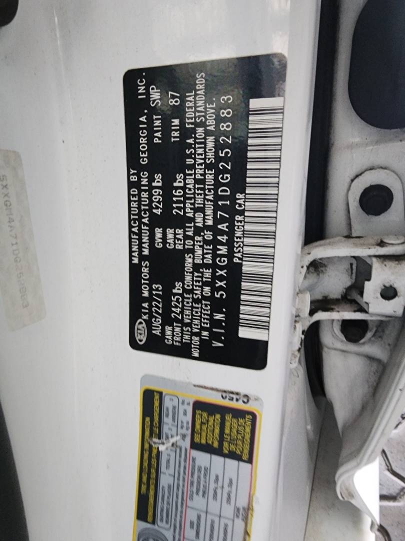 2013 KIA OPTIMA — 121144 Miles — Lot 75289913 - Marhaba Auctions Used Cars - Image 3