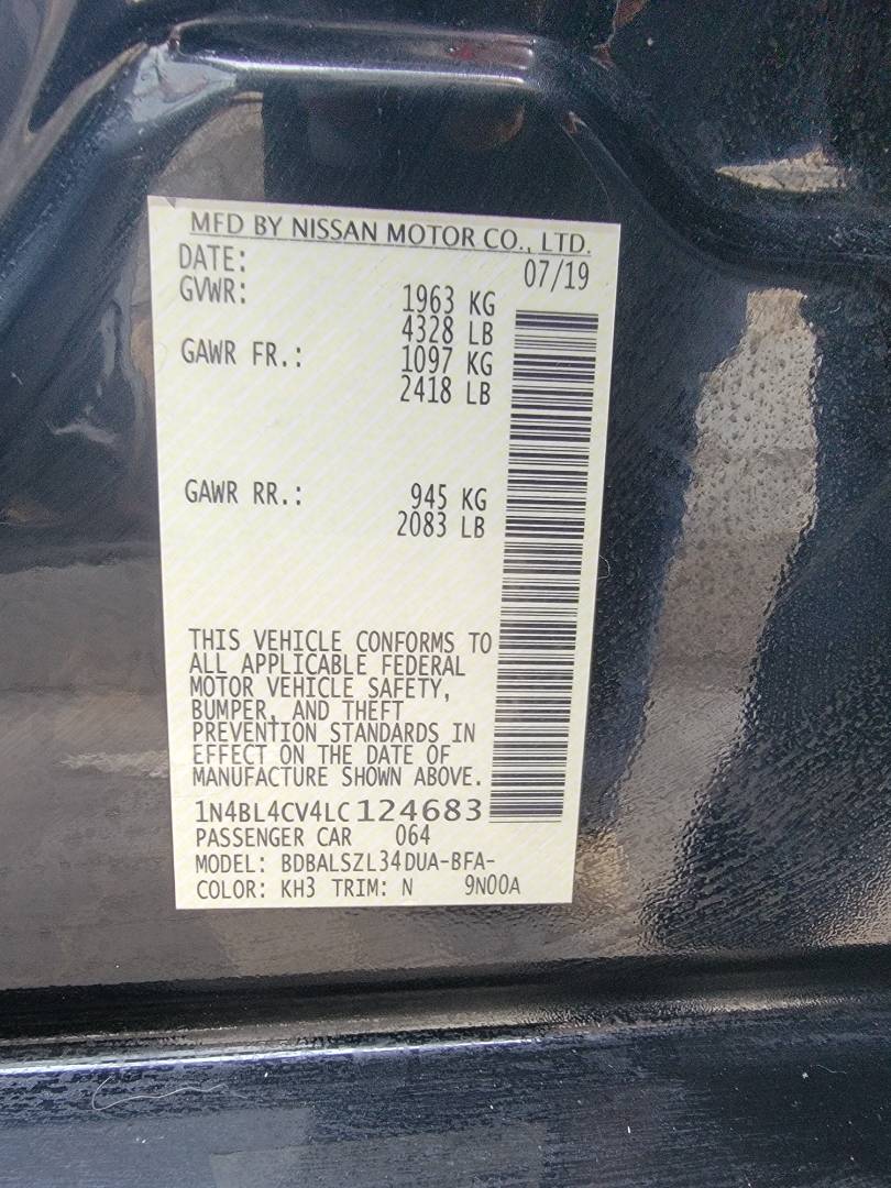 2020 NISSAN ALTIMA — 117692 Miles — Lot V4LC124683 — Main - Marhaba Auctions Used Cars - Image 10