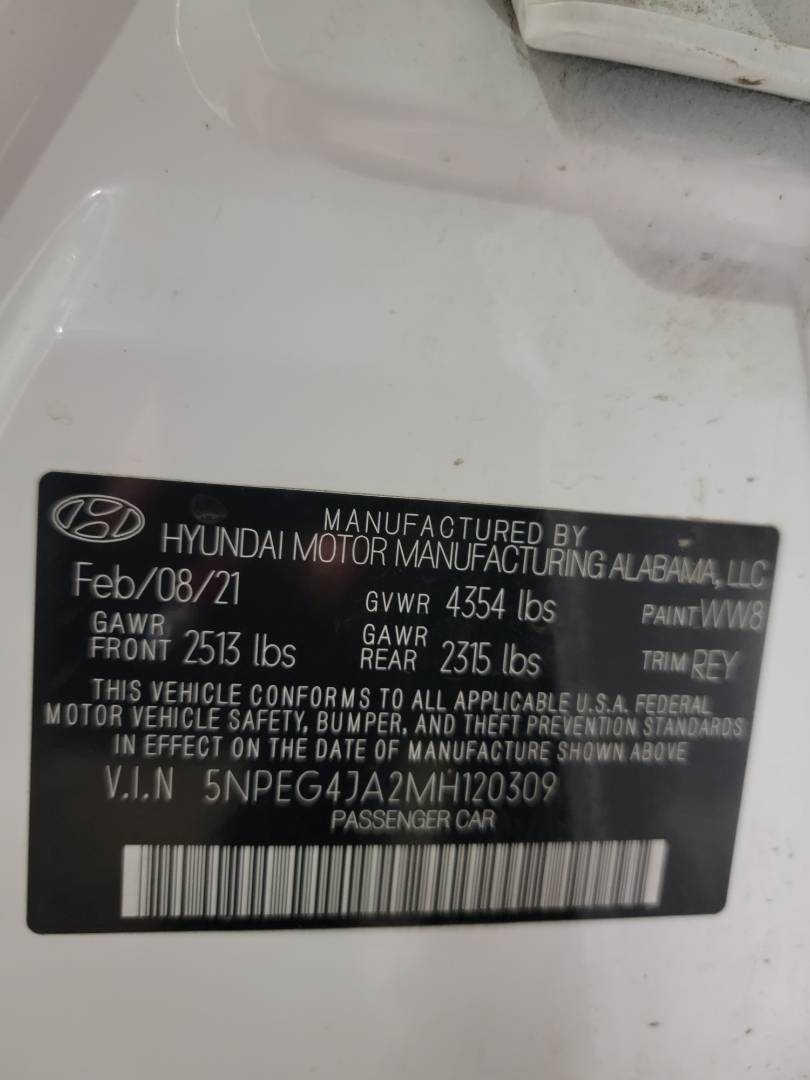 2021 HYUNDAI SONATA — 52782 Miles — Lot MH120309 - Marhaba Auctions Used Cars - Image 7