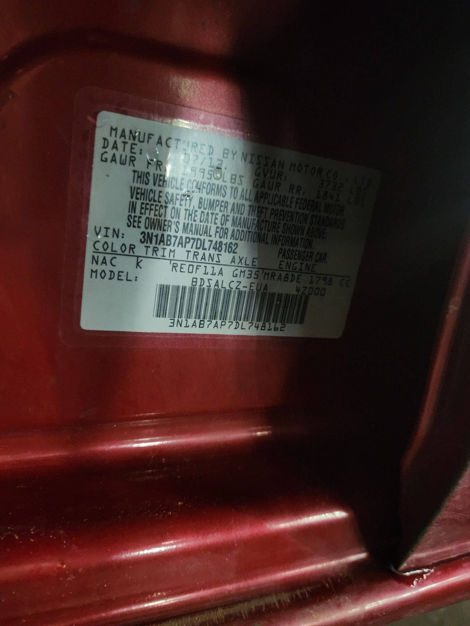 2013 NISSAN SENTRA — 133030 Miles — Lot 72914523 - Marhaba Auctions Used Cars - Image 7