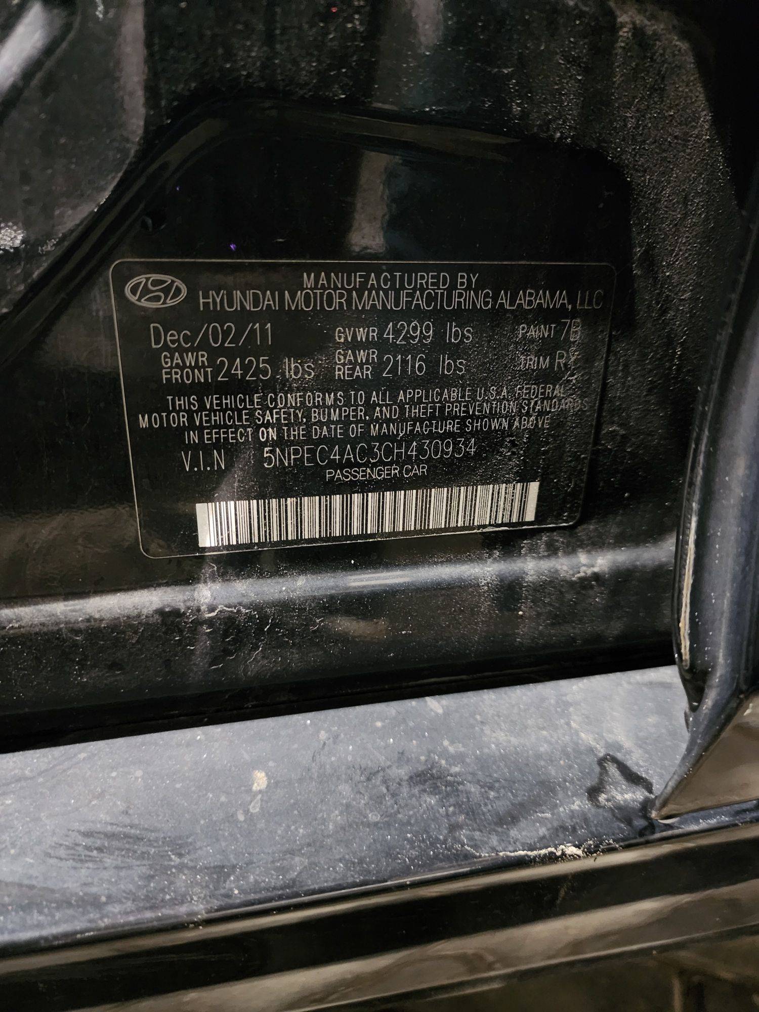 2012 HYUNDAI SONATA — 209055 Miles — Lot 69024353 - Marhaba Auctions Used Cars - Image 10