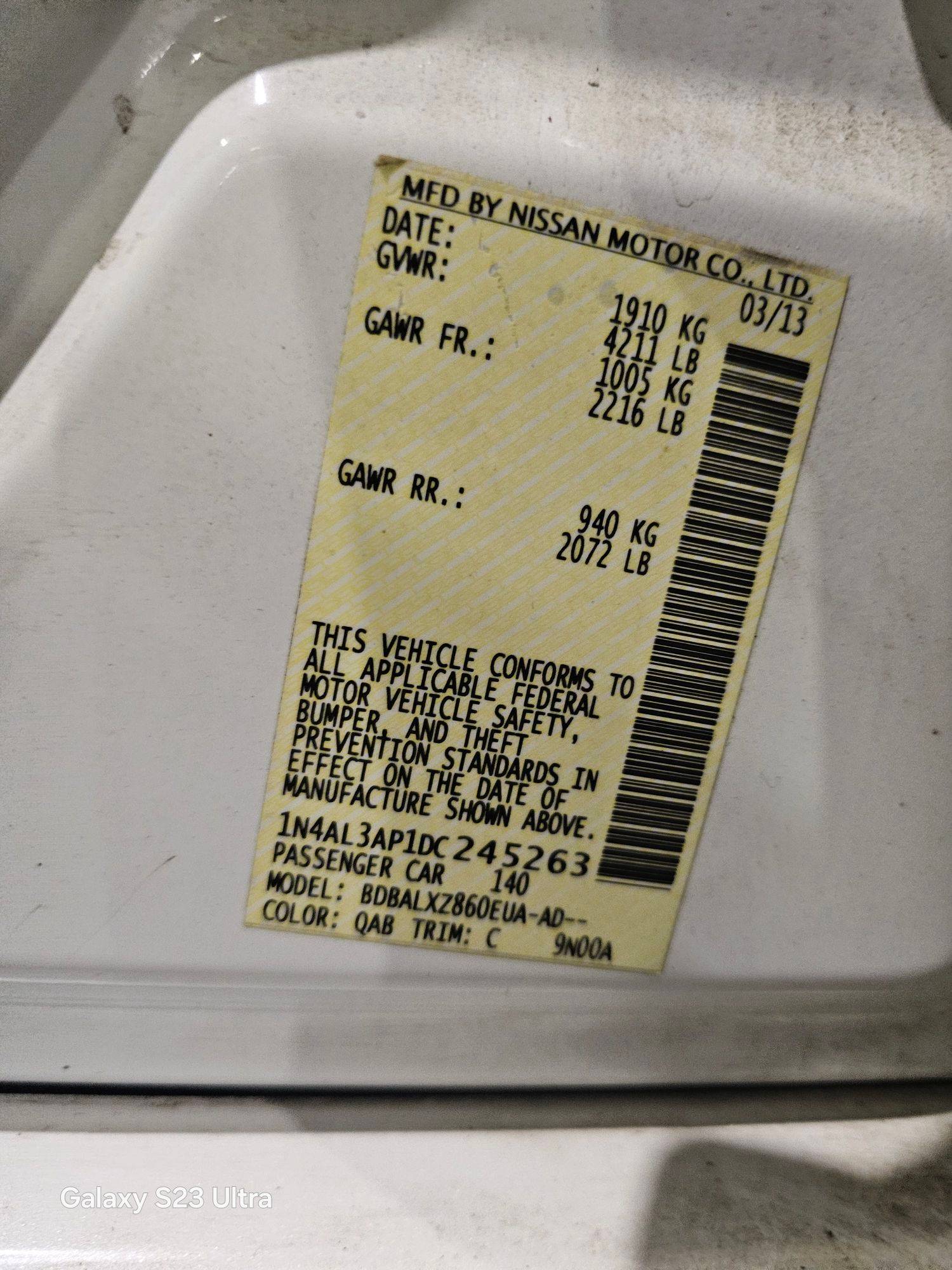 NISSAN ALTIMA 2013 - Marhaba Auction Used Cars - Image 10