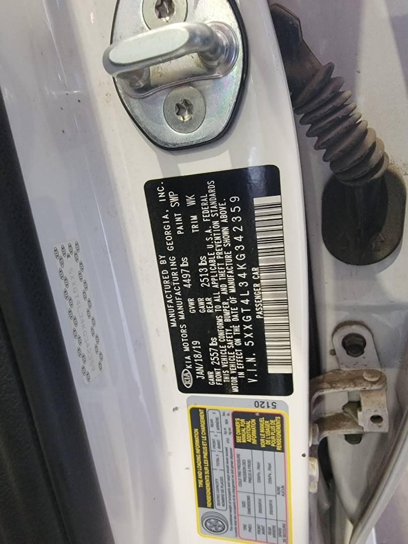 2019 KIA OPTIMA — 154045 Miles — Lot KG342359 — Main - Marhaba Auctions Used Cars - Image 9