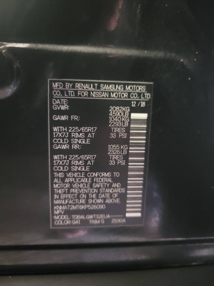 2019 NISSAN ROGUE — 94392 Miles — Lot 526090 — Main - Marhaba Auctions Used Cars - Image 10