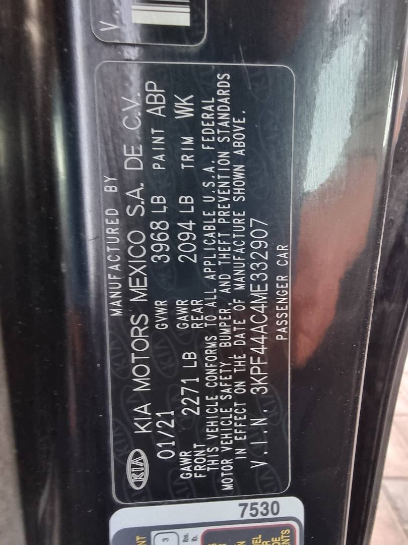 2021 KIA FORTE — 140277 Miles — Lot 215487 — Ind. 12 - Marhaba Auctions Used Cars - Image 9