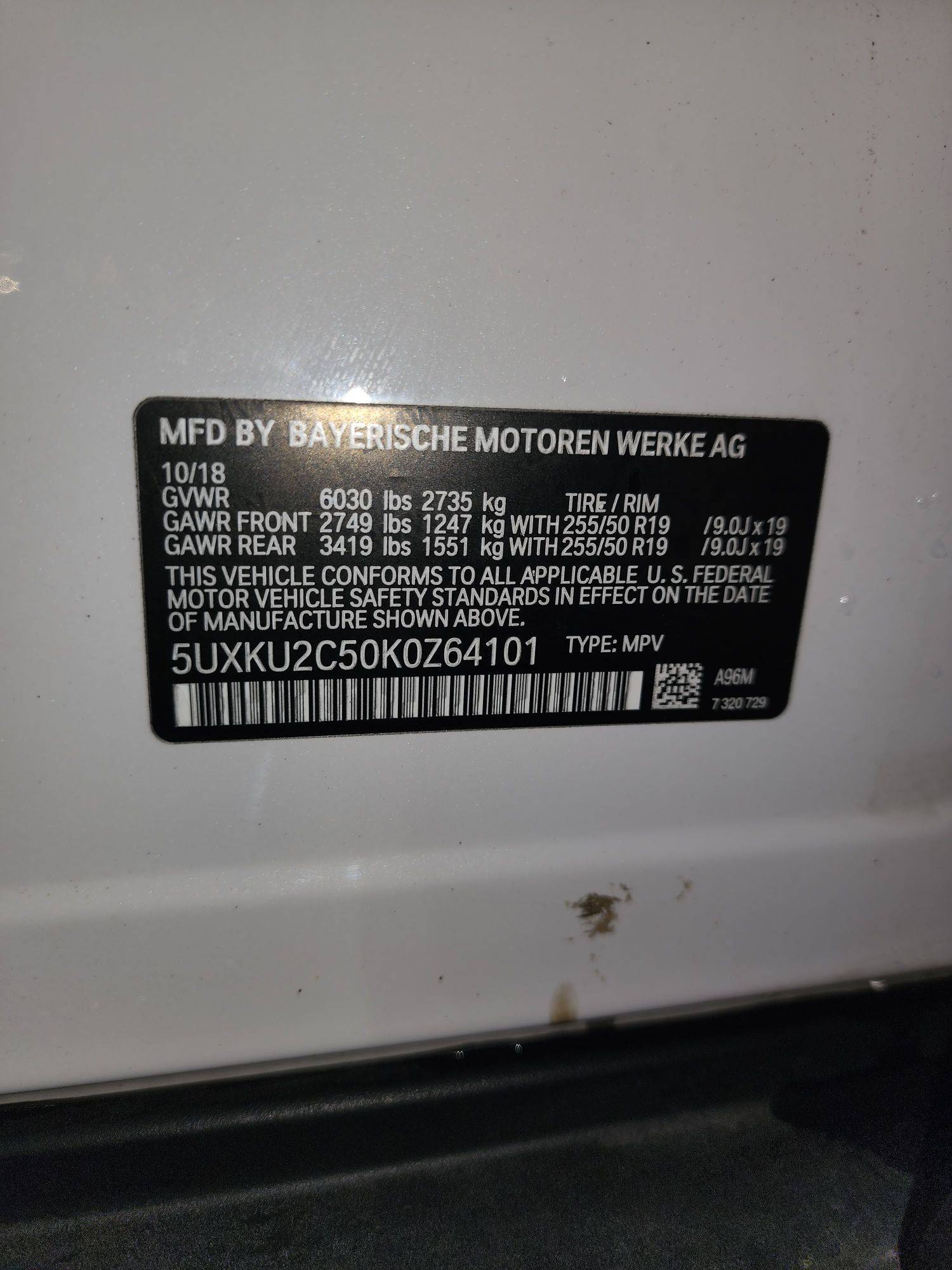 2019 BMW X6 XDRIVE35I — 63279 Miles — Lot K0Z64101 - Marhaba Auctions Used Cars - Image 9