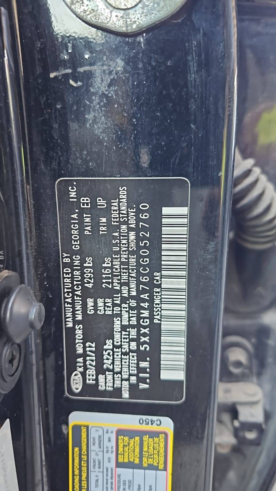 KIA OPTIMA 2012 - Marhaba Auction Used Cars - Image 3