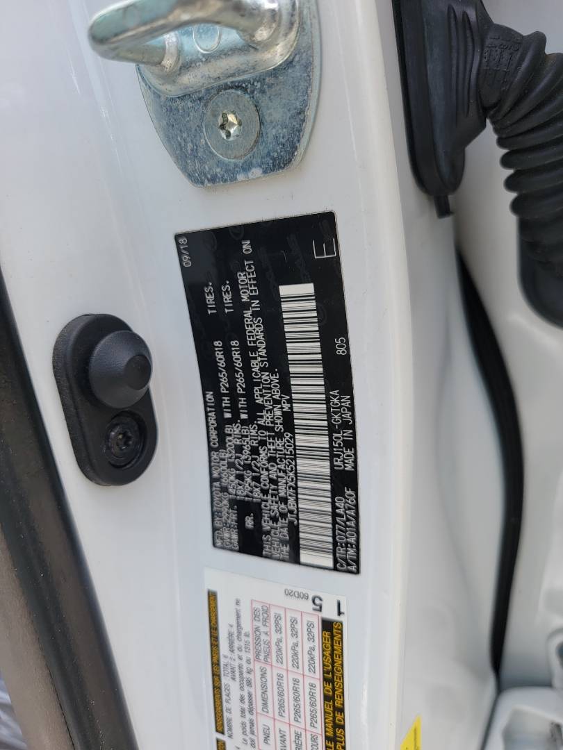 2019 LEXUS GX 460 — 85017 Miles — Lot K5215029 — Main - Marhaba Auctions Used Cars - Image 10