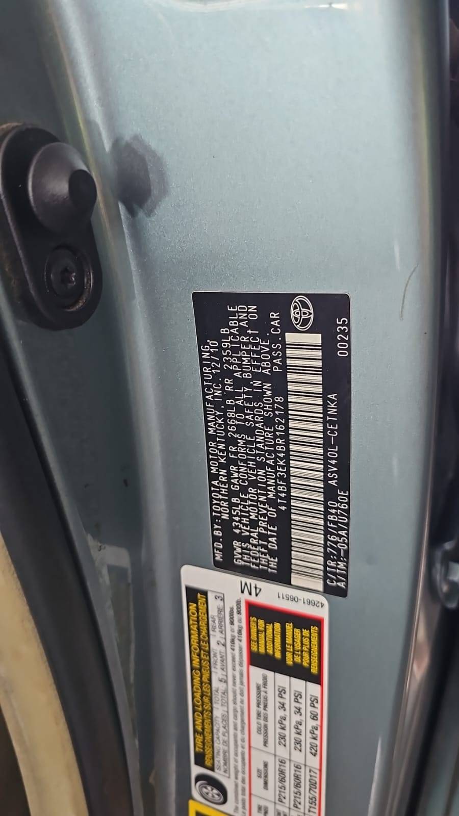 TOYOTA CAMRY 2011 - Marhaba Auction Used Cars - Image 5