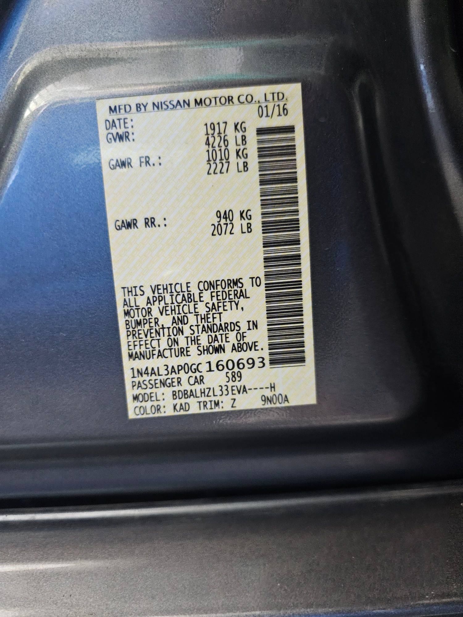 NISSAN ALTIMA 2016 - Marhaba Auction Used Cars - Image 9