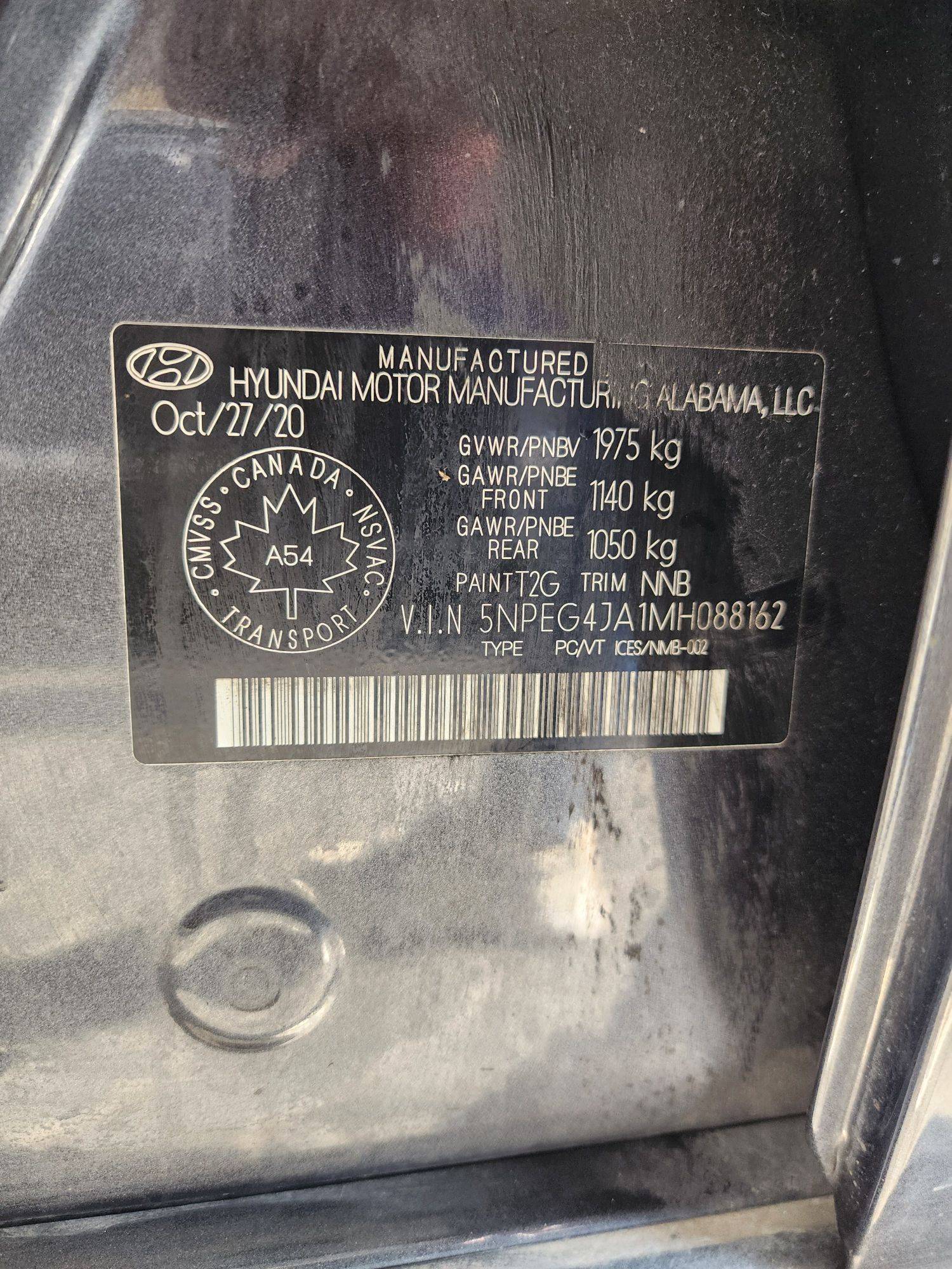 2021 HYUNDAI SONATA — 98498 KM — Lot 088162 — Souq - Marhaba Auctions Used Cars - Image 9