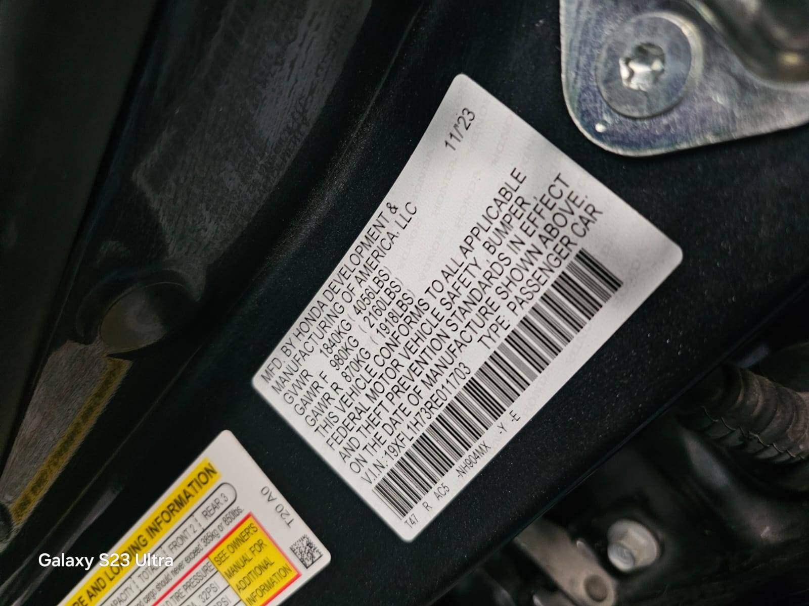 2024 HONDA CIVIC — 9006 KM — Lot E011703 — Main - Marhaba Auctions Used Cars - Image 11