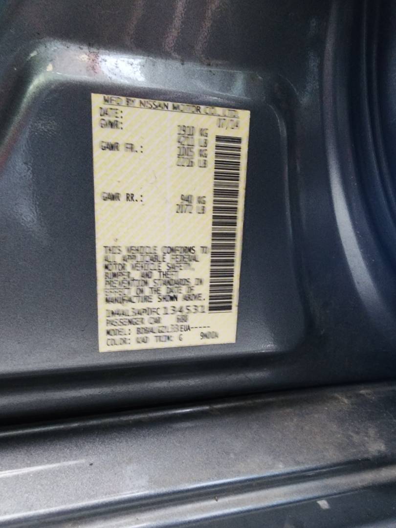 2015 NISSAN ALTIMA — 165170 Miles — Lot 75042103 - Marhaba Auctions Used Cars - Image 3