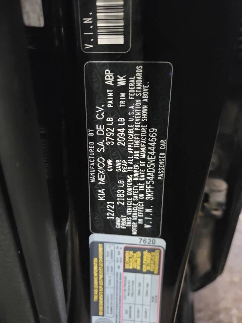 2022 KIA FORTE — 19150 Miles — Lot D5NE444669 — Main - Marhaba Auctions Used Cars - Image 10