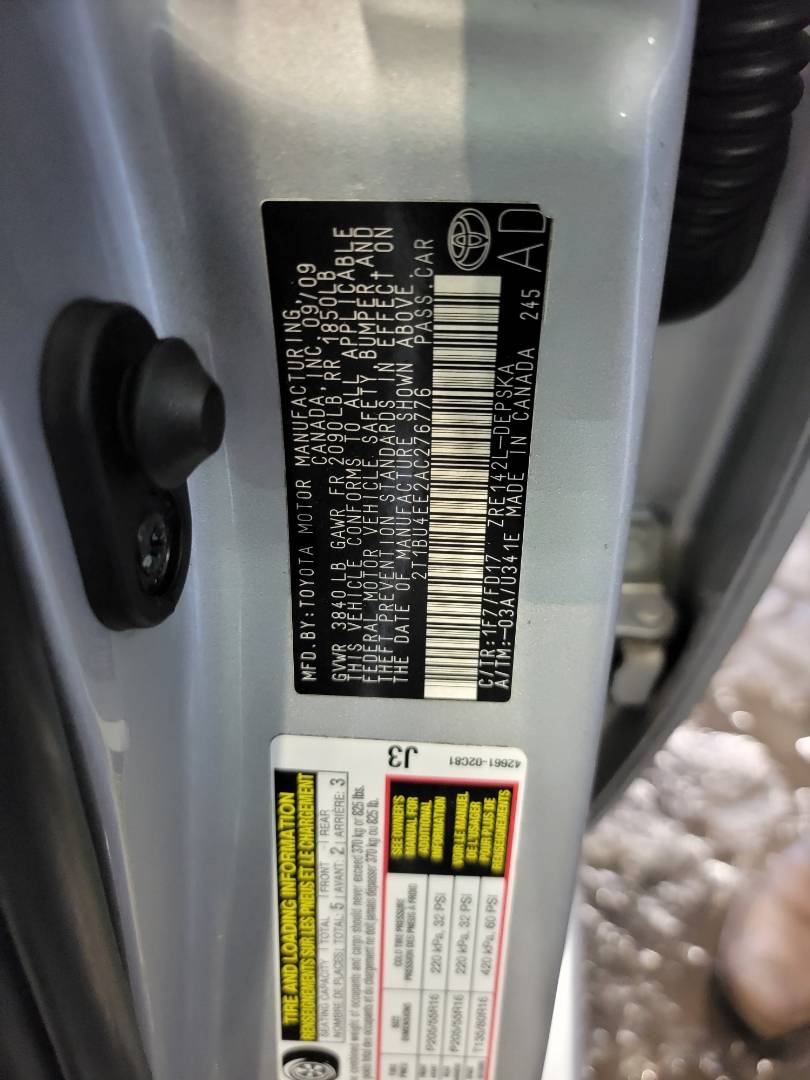 2010 TOYOTA COROLLA — 130771 Miles — Lot 76776 - Marhaba Auctions Used Cars - Image 10