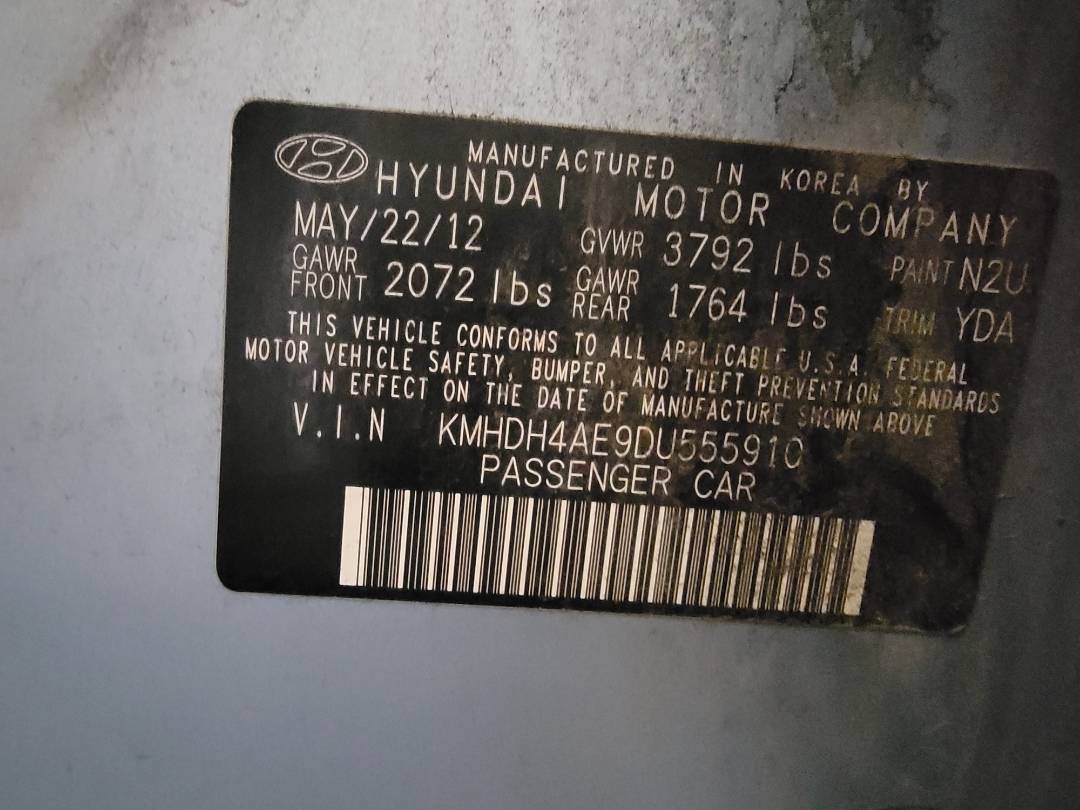 2013 HYUNDAI ELANTRA — 84599 Miles — Lot 44183704 — Main - Marhaba Auctions Used Cars - Image 9