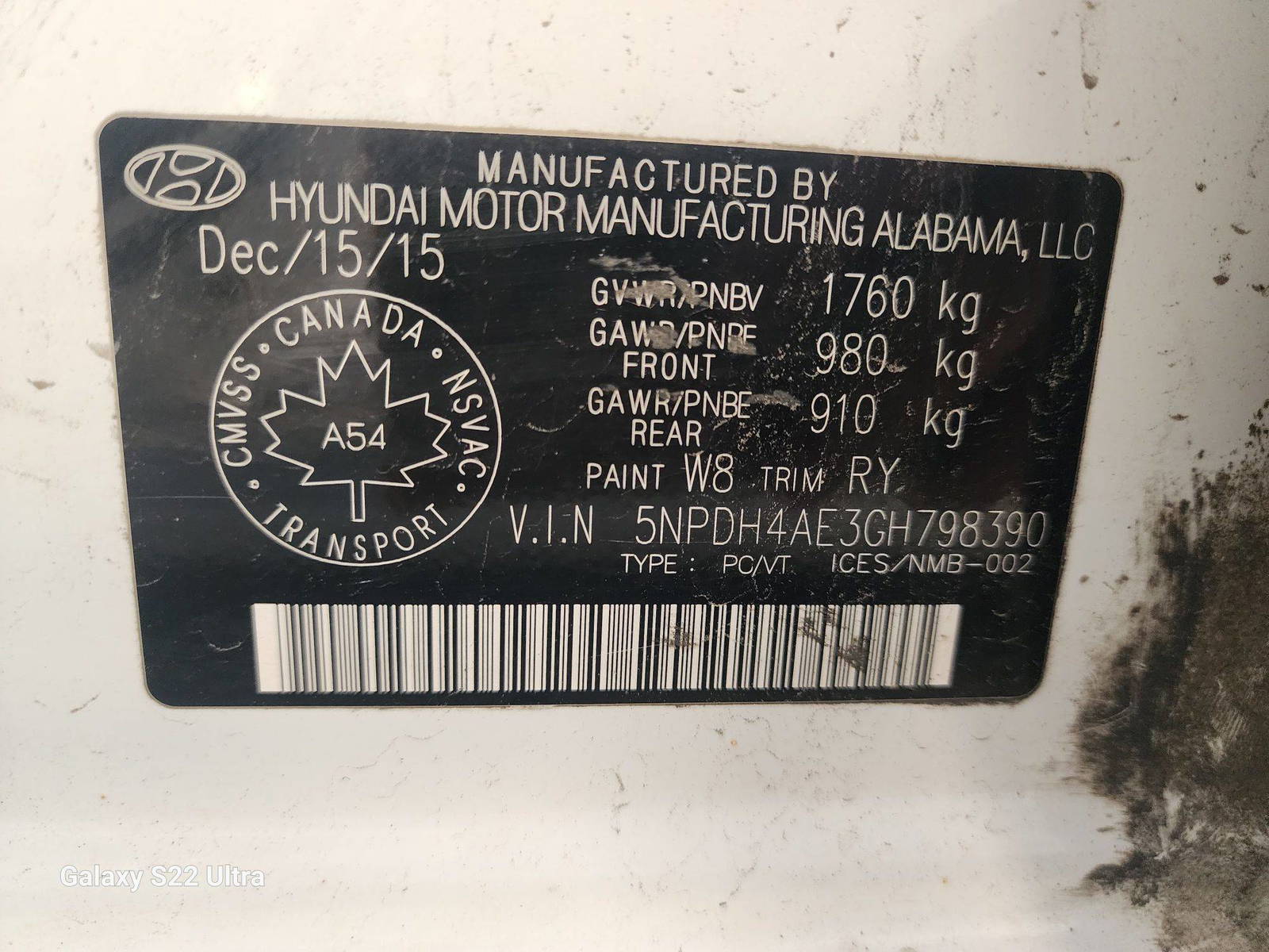 2016 HYUNDAI ELANTRA — 166772 KM — Lot 166772 - Marhaba Auctions Used Cars - Image 10