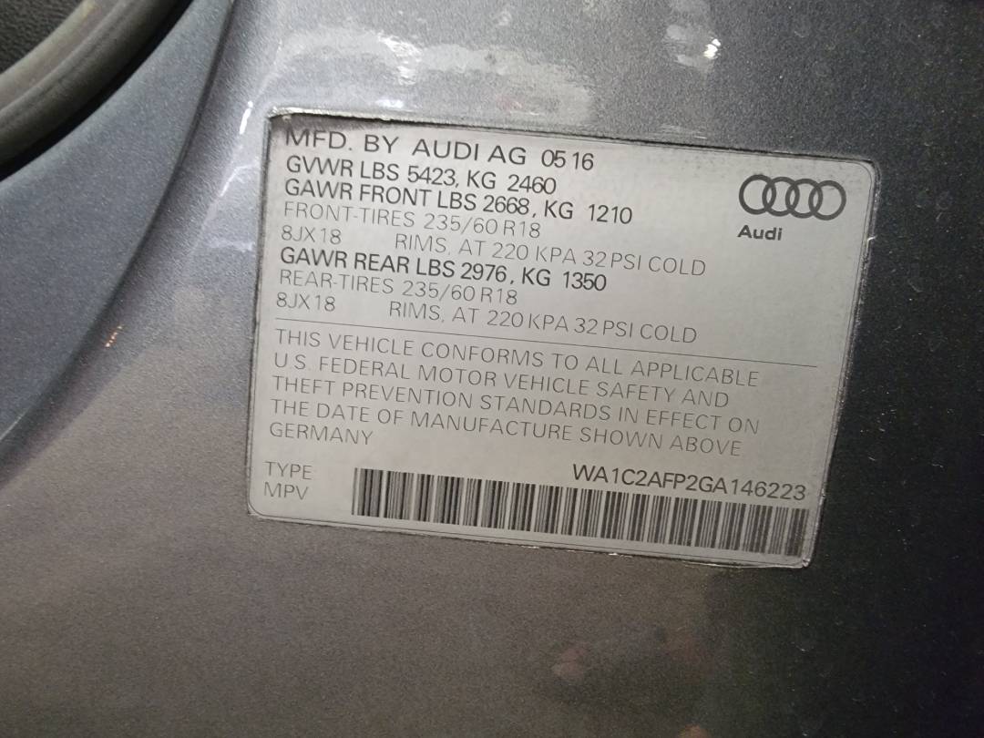 2016 AUDI Q5 — 150481 Miles — Lot GA146223 — Main - Marhaba Auctions Used Cars - Image 13