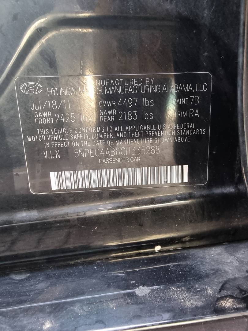 HYUNDAI SONATA 2012 - Marhaba Auction Used Cars - Image 9