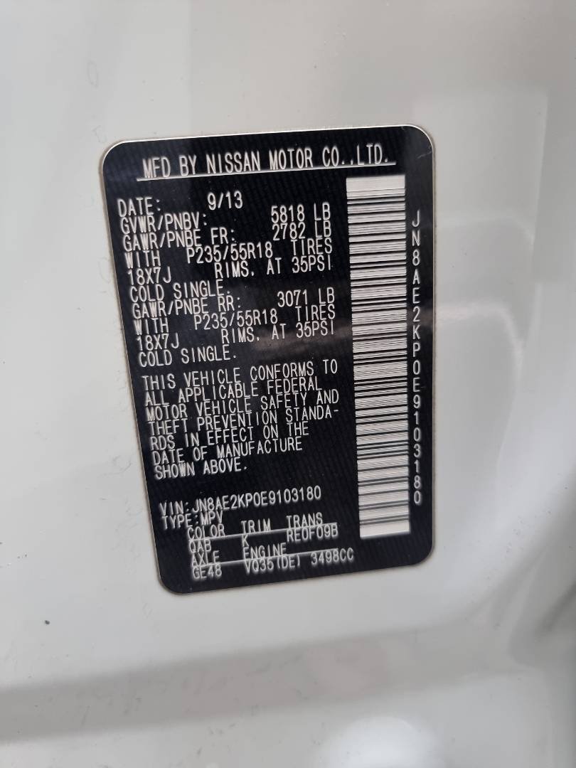 2014 NISSAN QUEST — 221397 Miles — Lot E9103180 — Ind. 12 - Marhaba Auctions Used Cars - Image 9