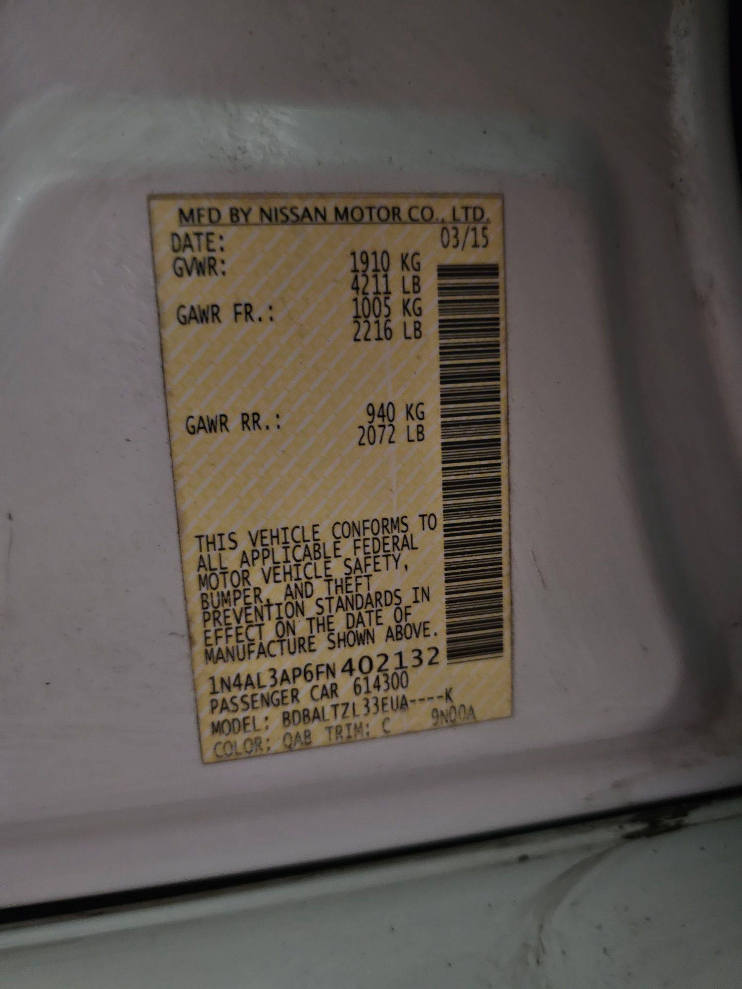 NISSAN ALTIMA 2015 - Marhaba Auction Used Cars - Image 11