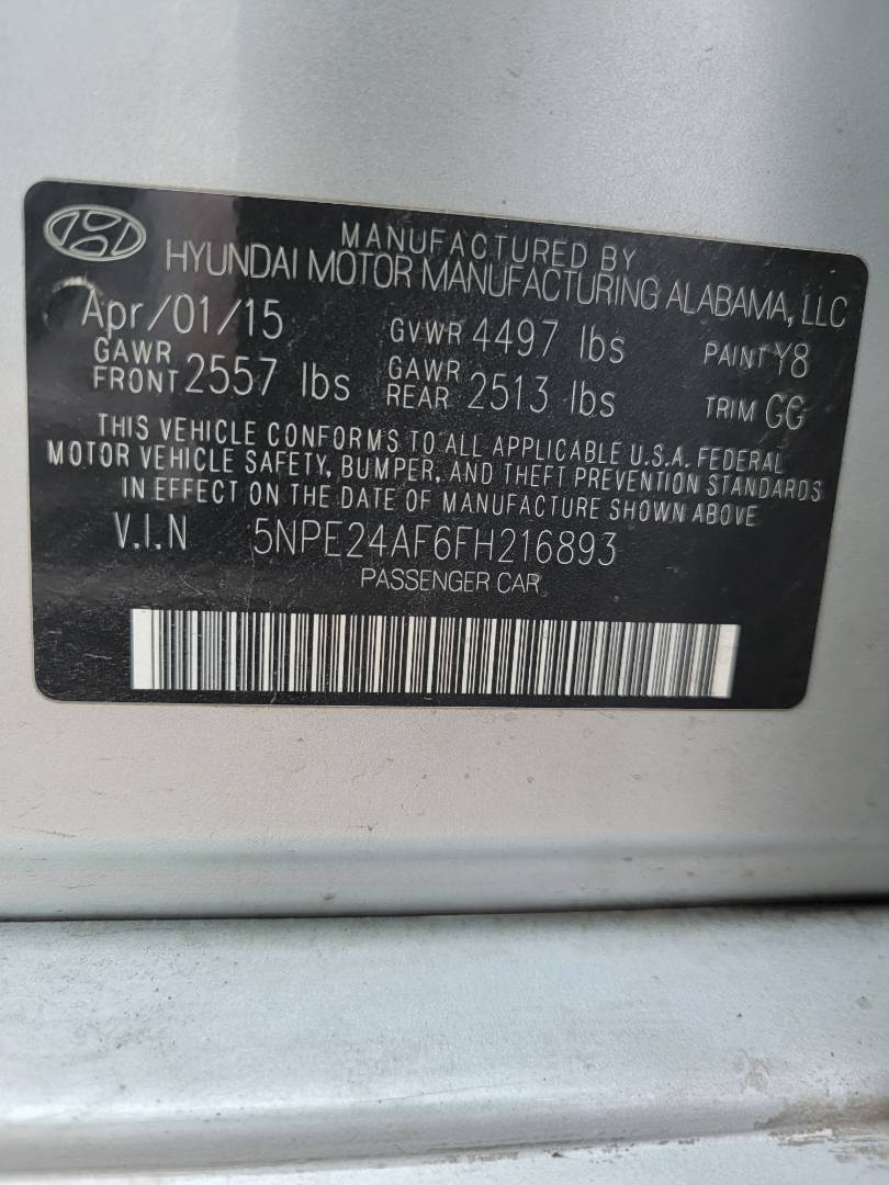2015 HYUNDAI SONATA — 174303 Miles — Lot 40925582 — Main - Marhaba Auctions Used Cars - Image 10