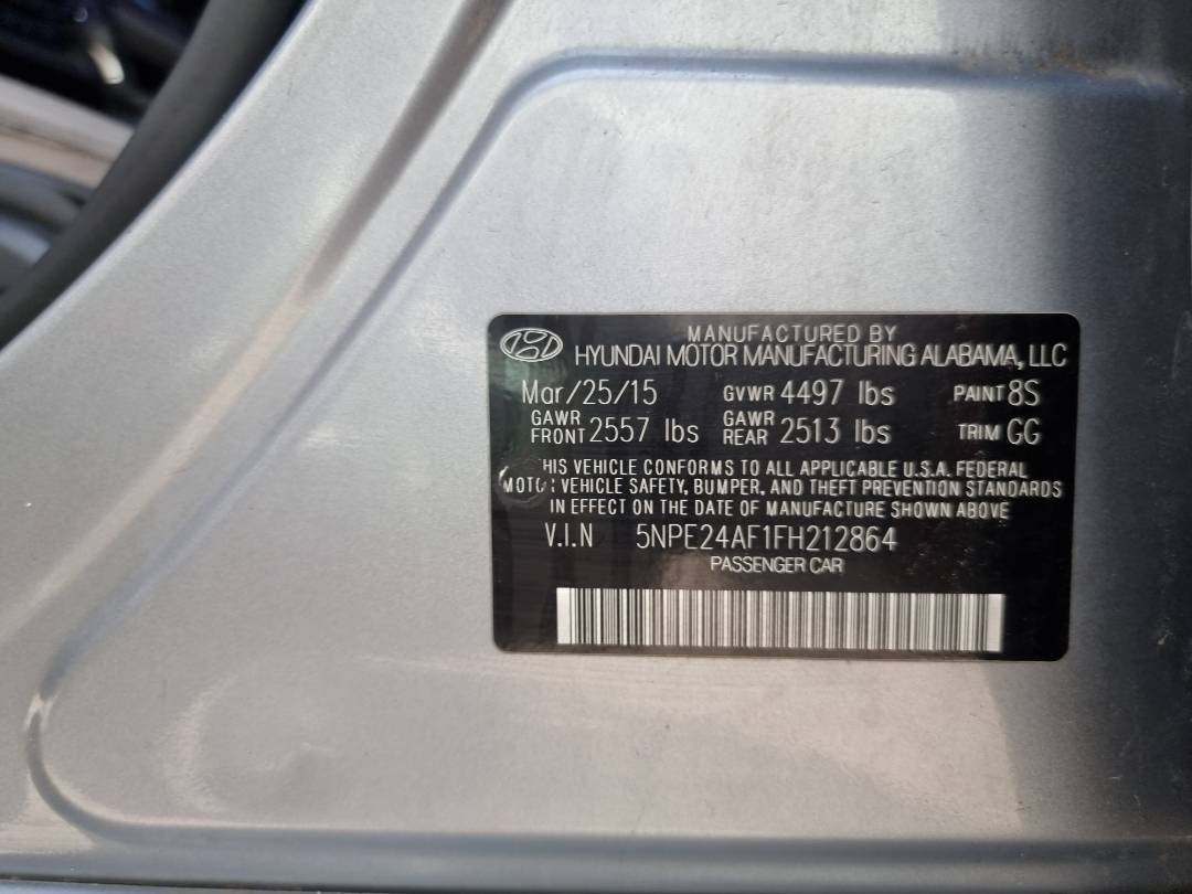 2015 HYUNDAI SONATA — 136109 Miles — Lot 125487 — Ind. 12 - Marhaba Auctions Used Cars - Image 11
