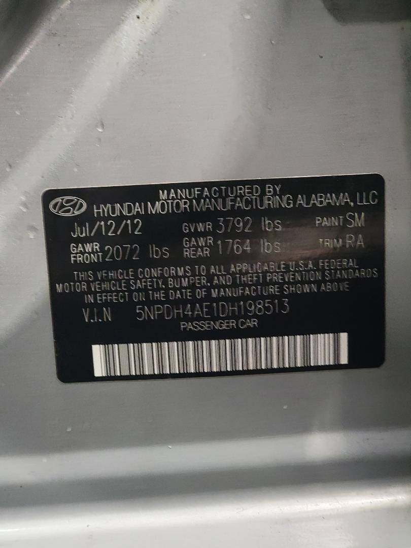 2013 HYUNDAI ELANTRA — 112008 Miles — Lot 878813 — Main - Marhaba Auctions Used Cars - Image 10