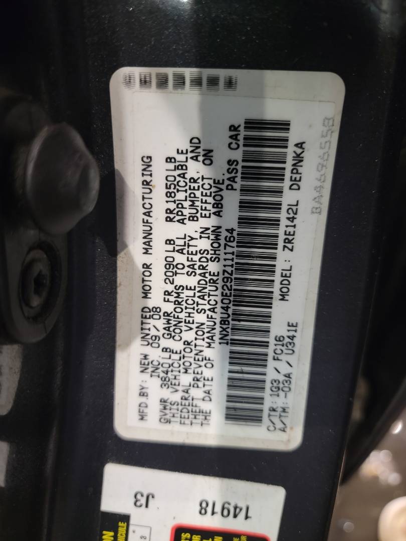 2009 TOYOTA COROLLA — 237435 Miles — Lot 66164002 — Main - Marhaba Auctions Used Cars - Image 11