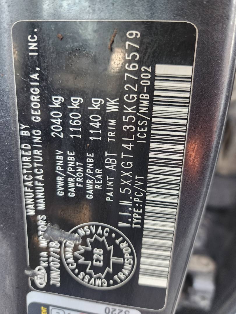 2019 KIA OPTIMA — 200419 KM — Lot 276579 — Main - Marhaba Auctions Used Cars - Image 4
