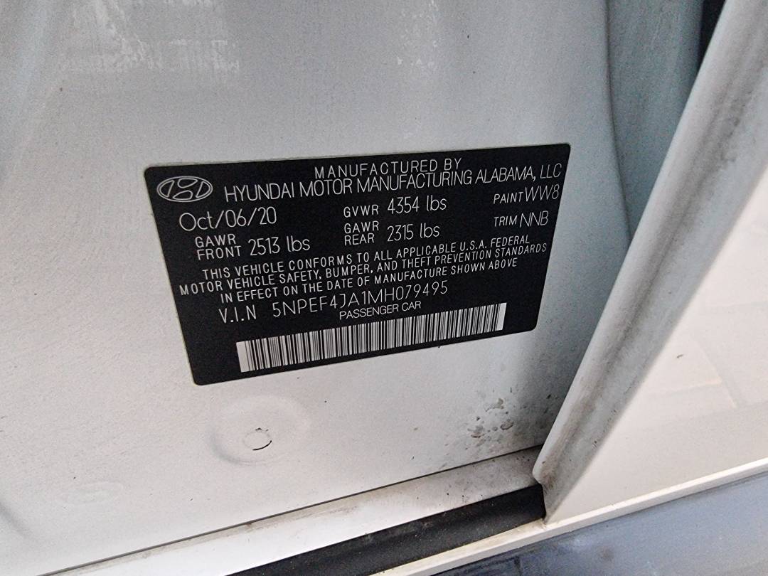 HYUNDAI SONATA 2021 - Marhaba Auction Used Cars - Image 9