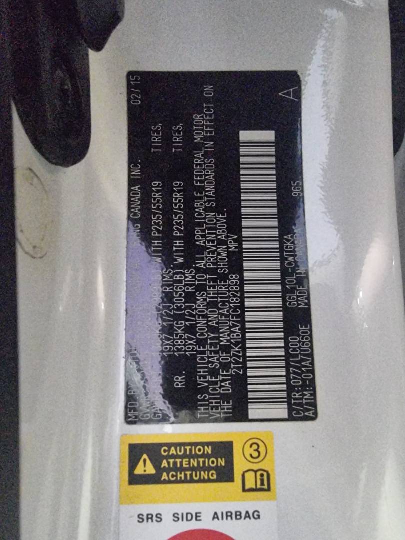 LEXUS RX 350 2015 - Marhaba Auction Used Cars - Image 9