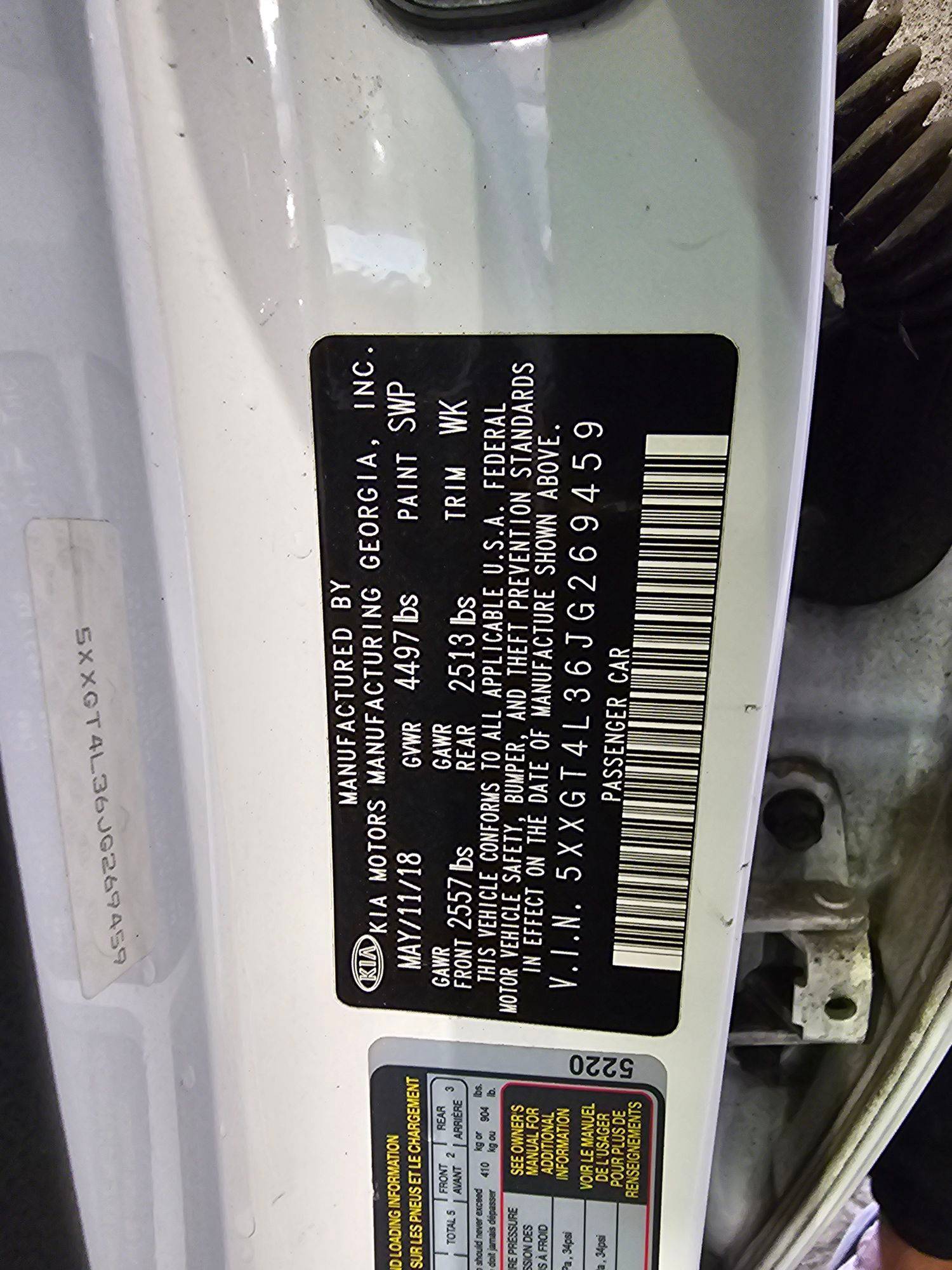 KIA OPTIMA 2018 - Marhaba Auction Used Cars - Image 10