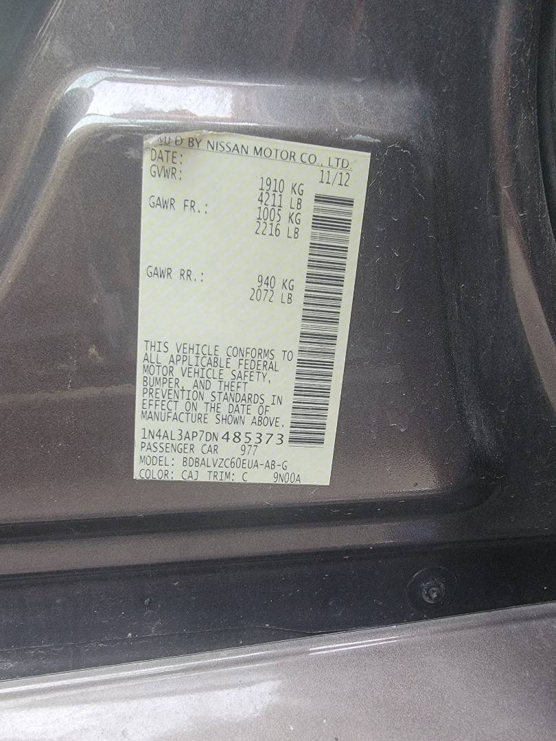 2013 NISSAN ALTIMA — 171081 Miles — Lot DN485373 — Main - Marhaba Auctions Used Cars - Image 11