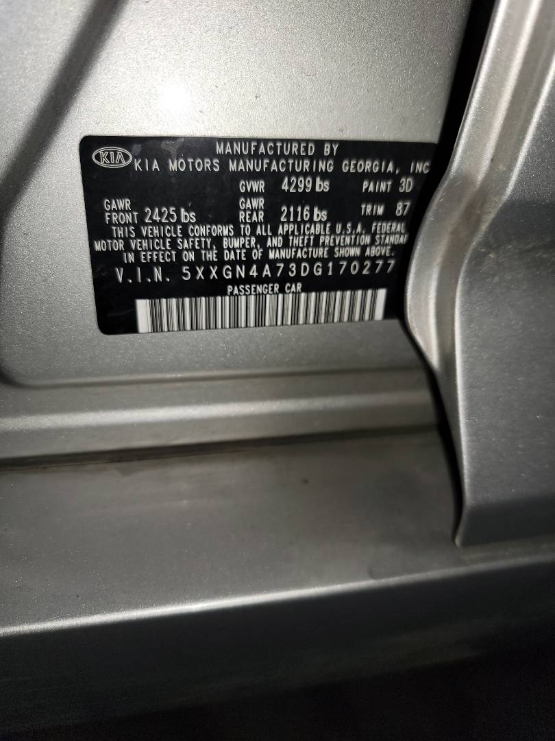 2013 KIA OPTIMA — 160915 Miles — Lot 62981873 - Marhaba Auctions Used Cars - Image 10