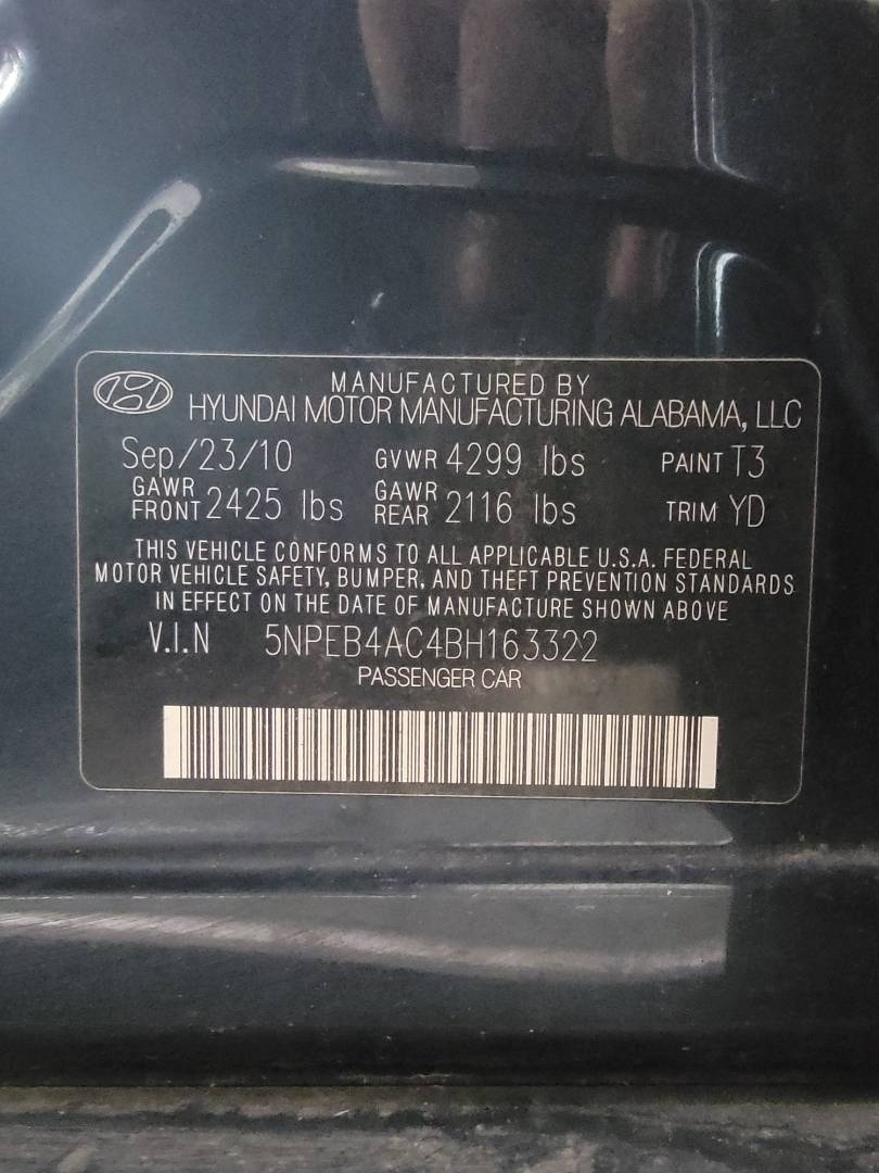 2011 HYUNDAI SONATA — 182702 Miles — Lot 39407914 — Souq - Marhaba Auctions Used Cars - Image 9