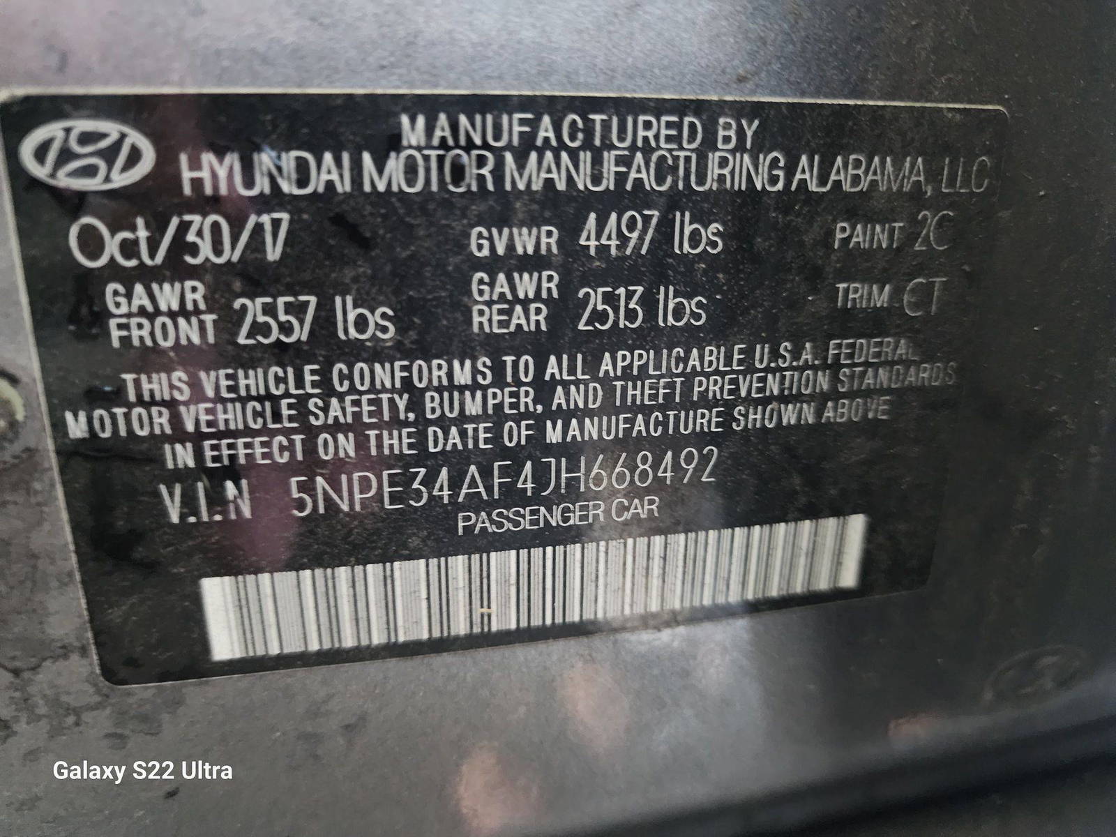 2018 HYUNDAI SONATA — 94751 Miles — Lot 38191623 - Marhaba Auctions Used Cars - Image 4