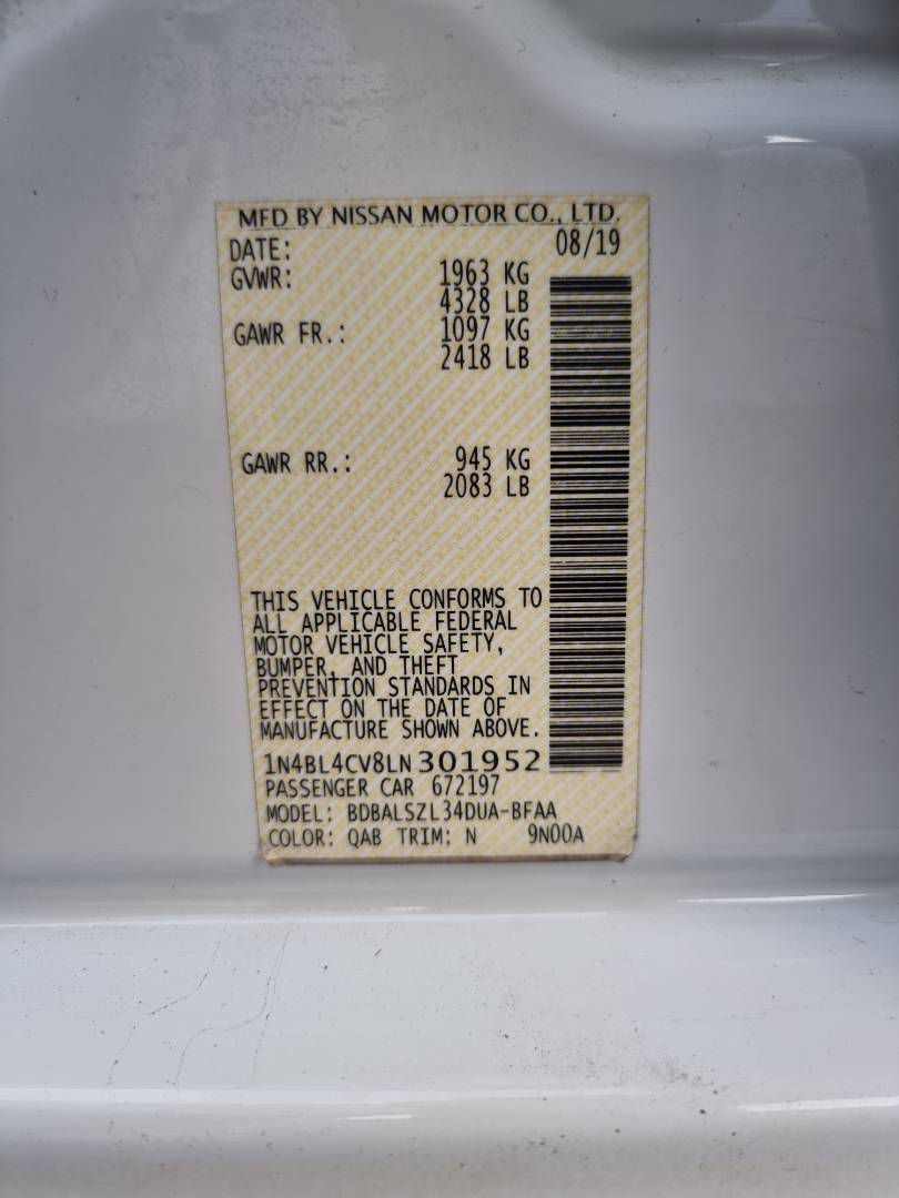 2020 NISSAN ALTIMA — 53347 Miles — Lot 2145187 — Ind. 12 - Marhaba Auctions Used Cars - Image 9