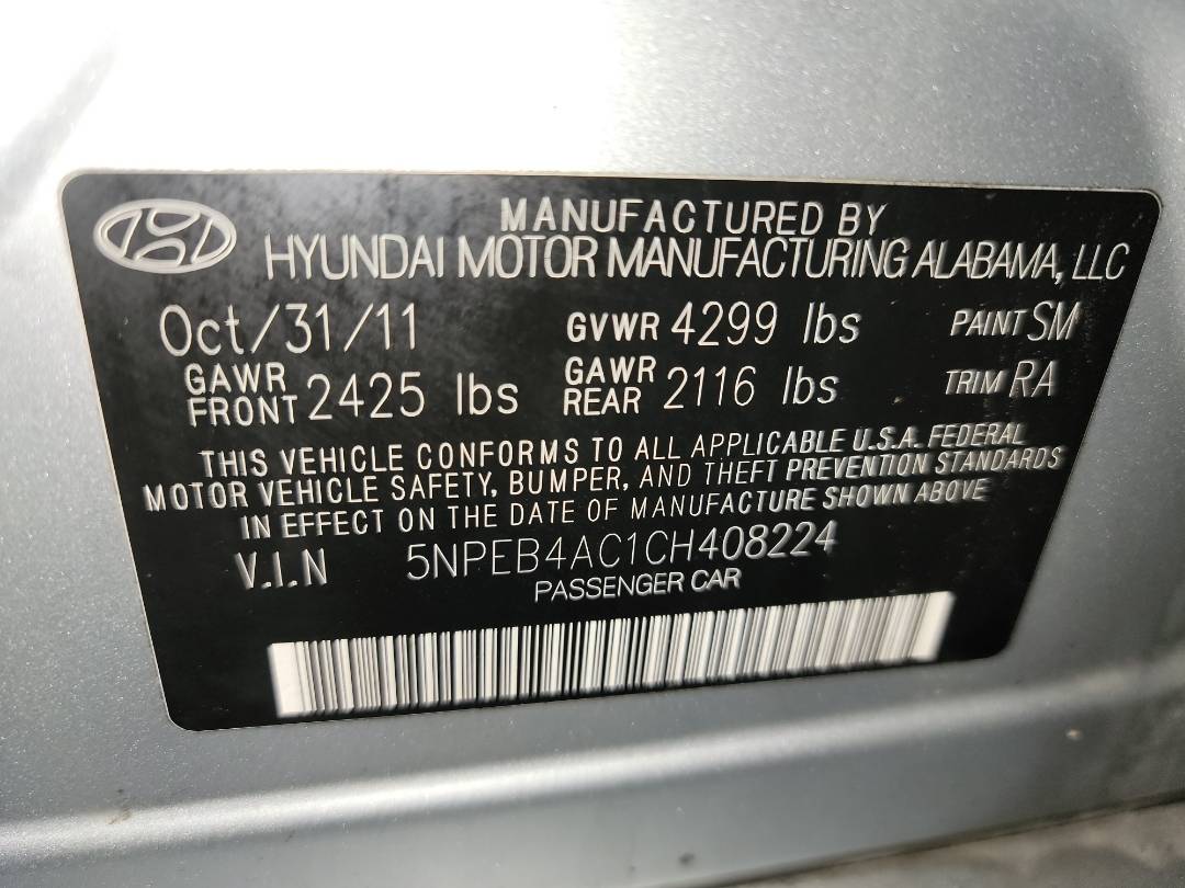 2012 HYUNDAI SONATA — 165924 Miles — Lot 70502483 - Marhaba Auctions Used Cars - Image 8