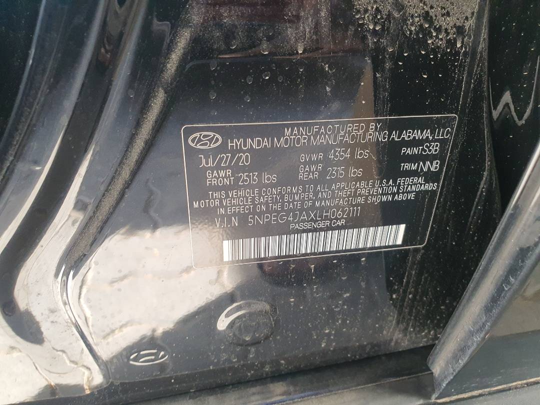 2020 HYUNDAI SONATA — 36574 Miles — Lot AXLH062111 — Main - Marhaba Auctions Used Cars - Image 10