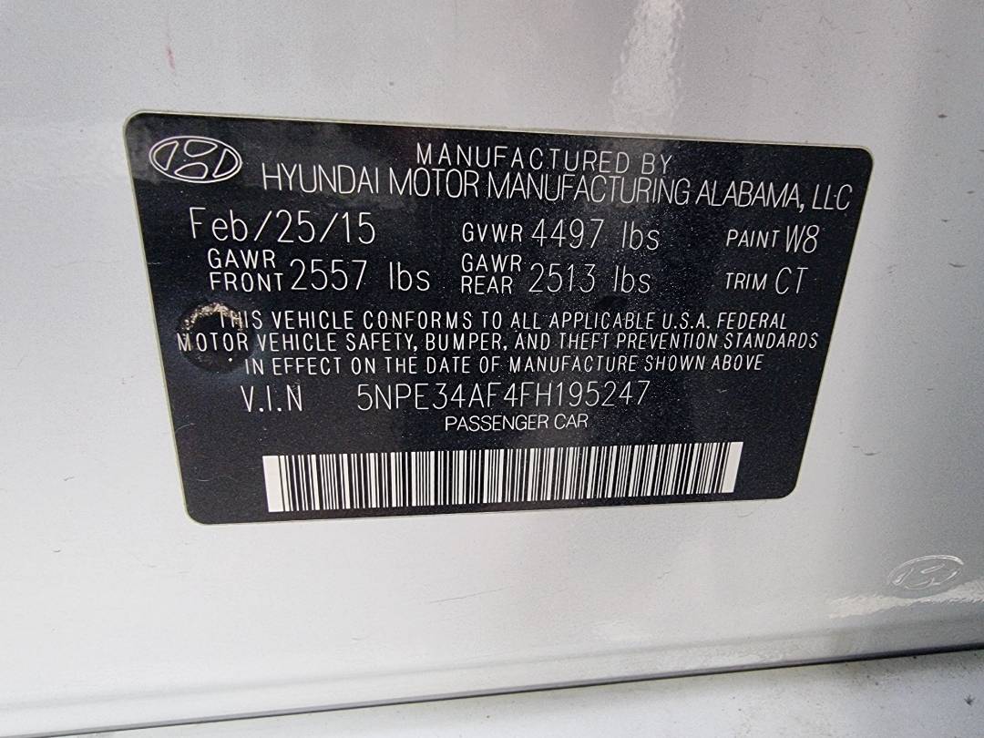 HYUNDAI SONATA SPORT 2015 - Marhaba Auction Used Cars - Image 8