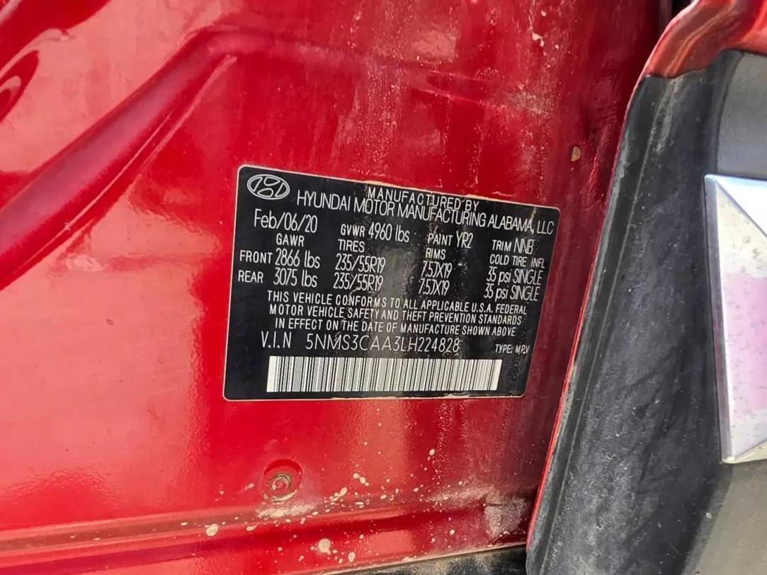 2020 HYUNDAI SANTA FE — 121099 Miles — Lot LH224828 - Marhaba Auctions Used Cars - Image 10