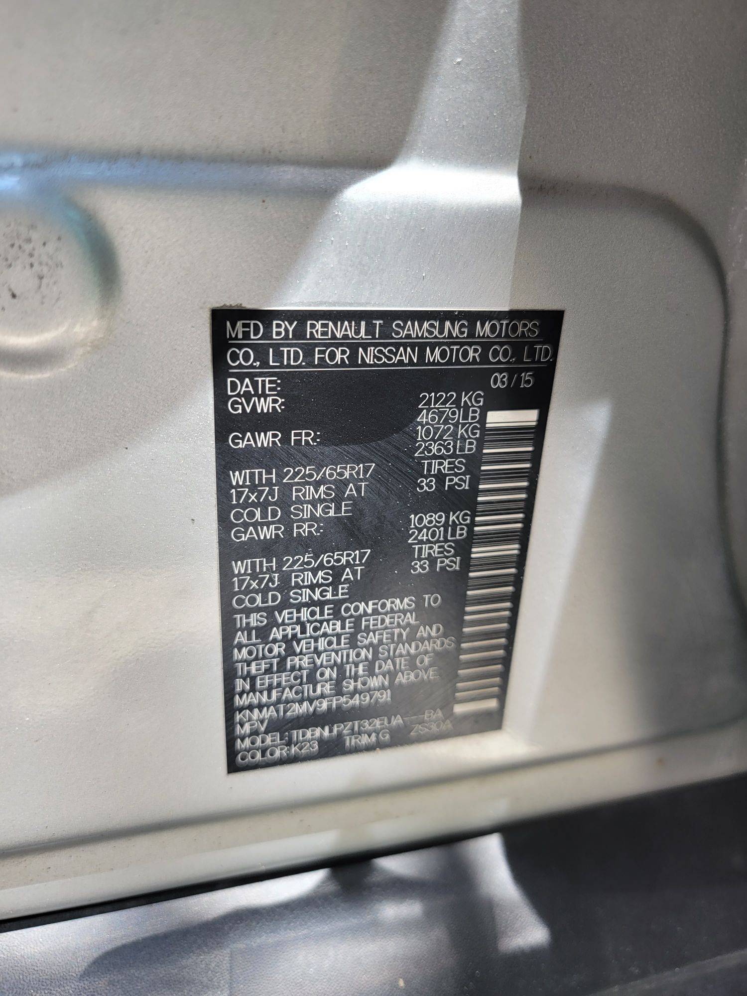 NISSAN ROGUE 2015 - Marhaba Auction Used Cars - Image 8