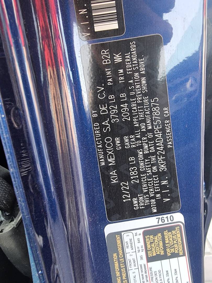 KIA FORTE 2023 - Marhaba Auctions Used Cars - Image 7