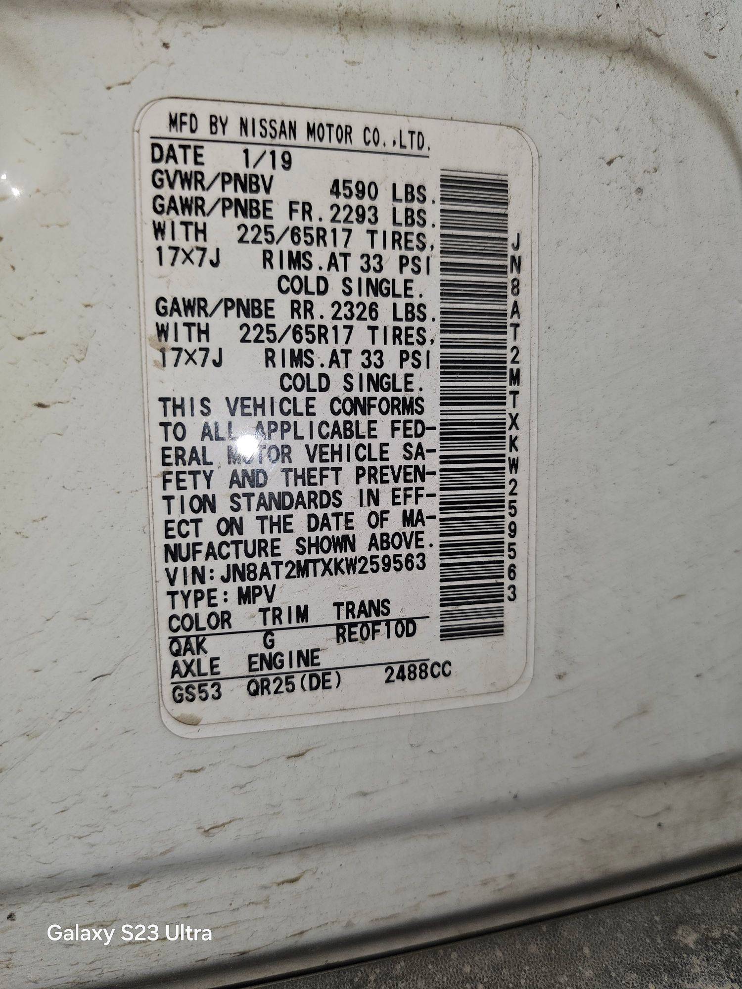 2019 NISSAN ROGUE — 109977 Miles — Lot KW259563 — Main - Marhaba Auctions Used Cars - Image 10