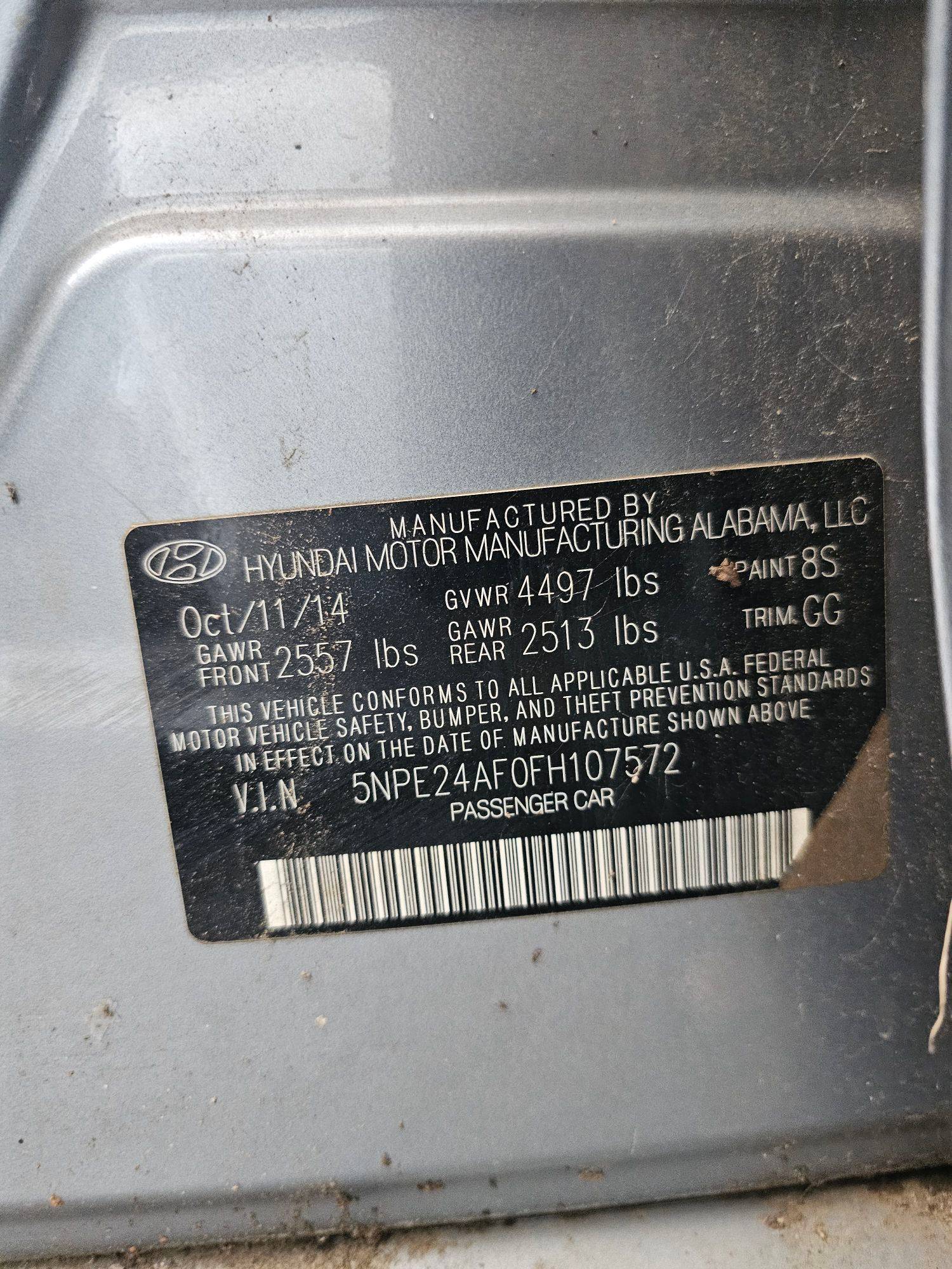 2015 HYUNDAI SONATA — 202749 Miles — Lot 576337 — Main - Marhaba Auctions Used Cars - Image 9