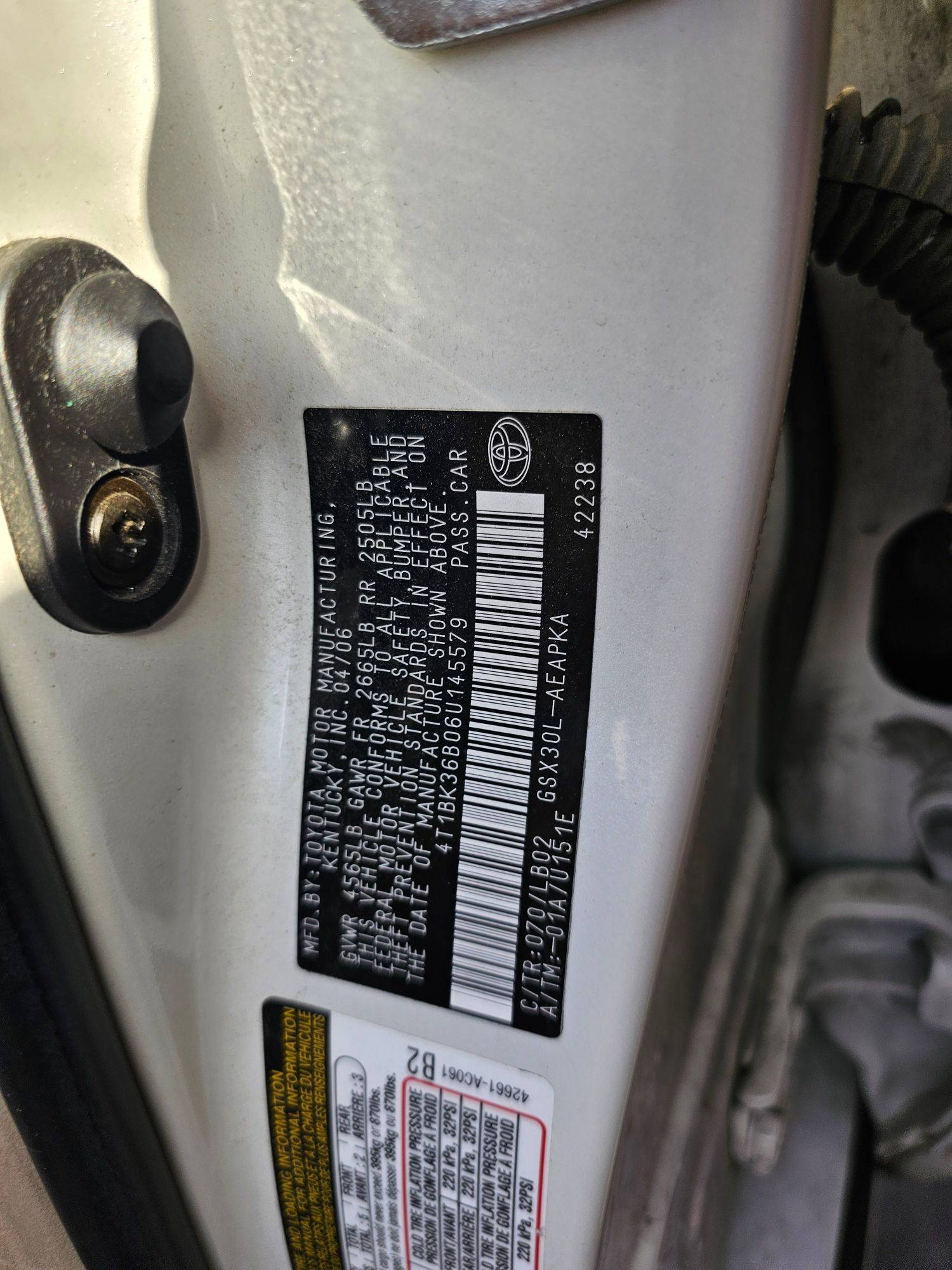 TOYOTA AVALON 2006 - Marhaba Auction Used Cars - Image 10