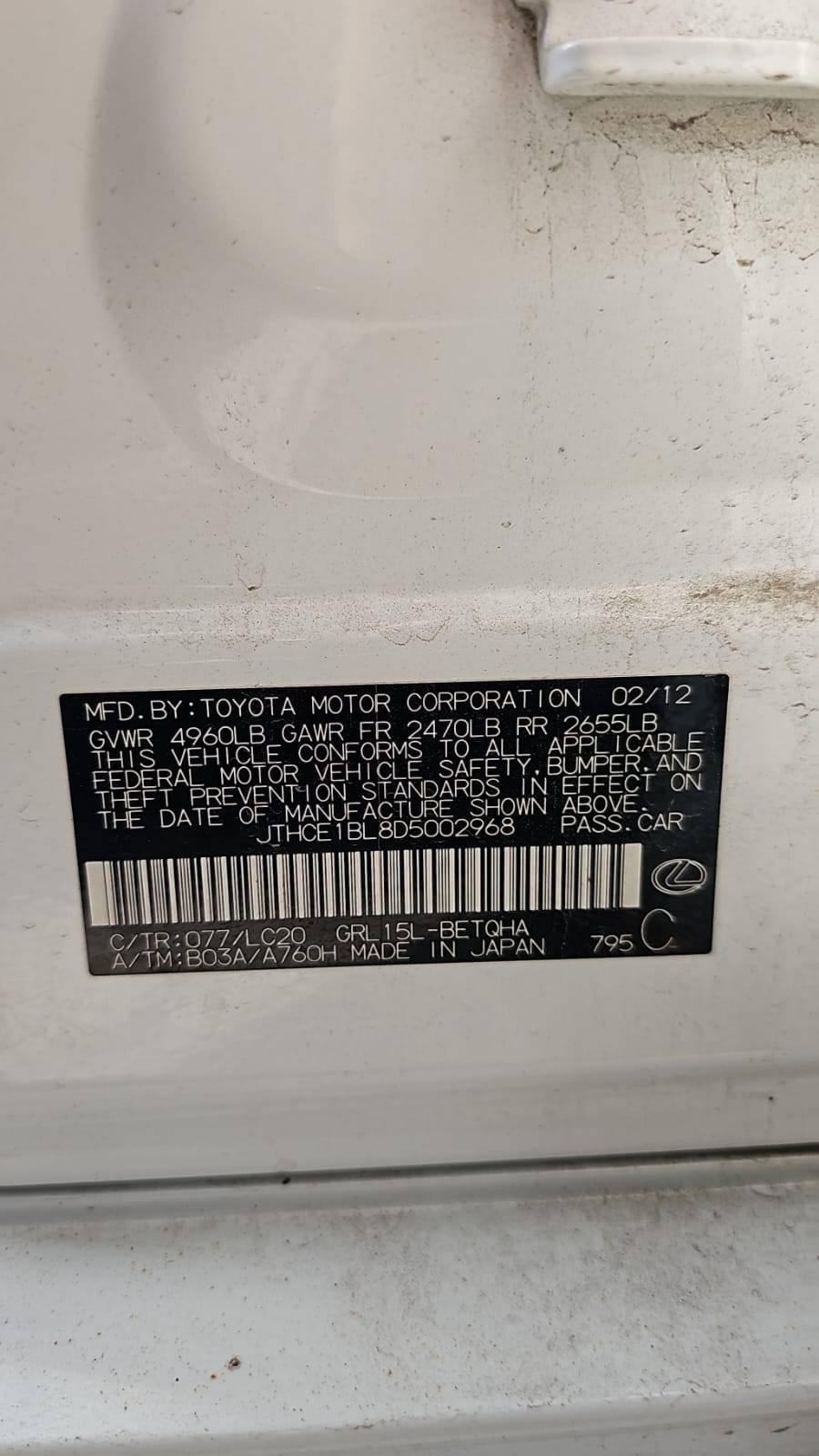 LEXUS GS 350 2013 - Marhaba Auction Used Cars - Image 3