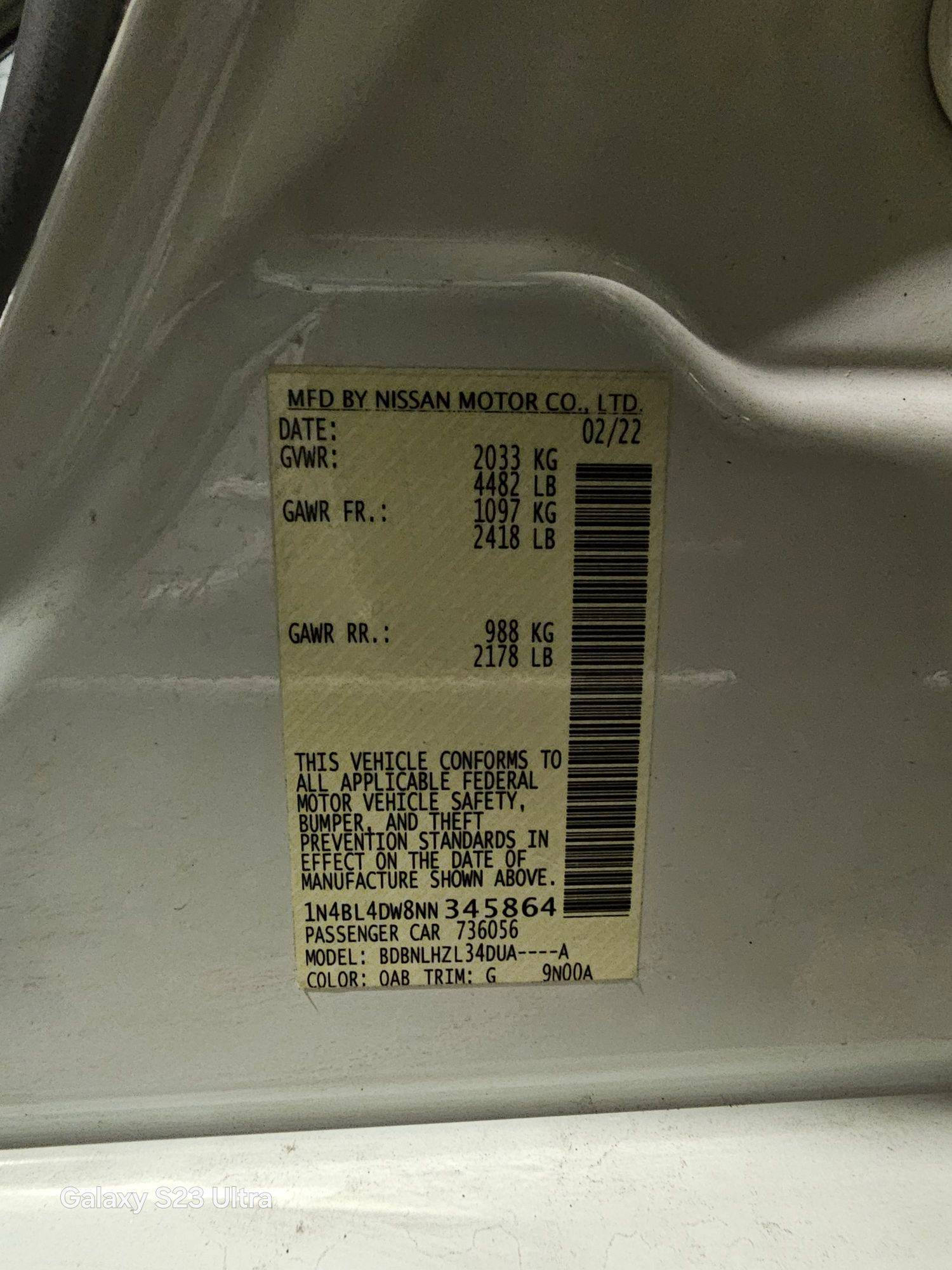 NISSAN ALTIMA 2022 - Marhaba Auction Used Cars - Image 9