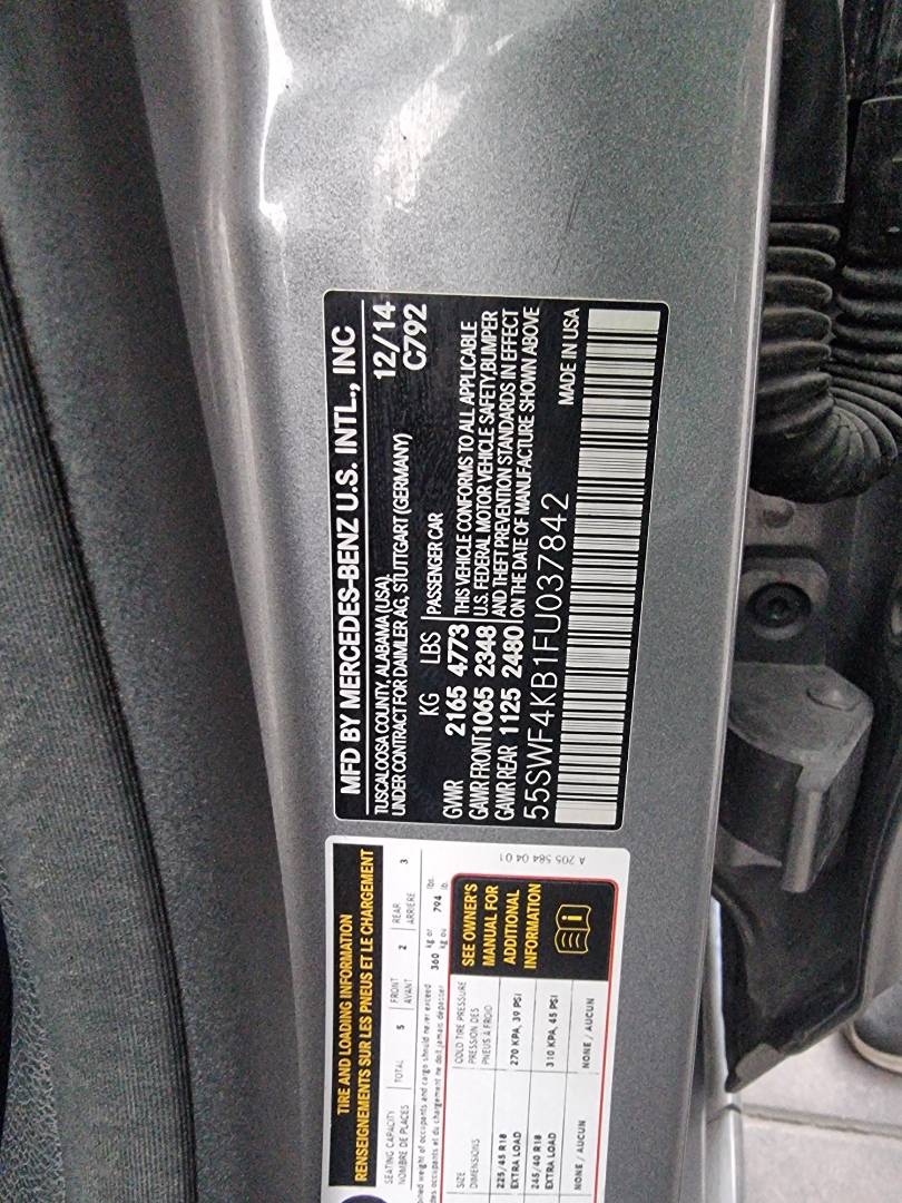 MERCEDES BENZ C300 2015 - Marhaba Auction Used Cars - Image 9